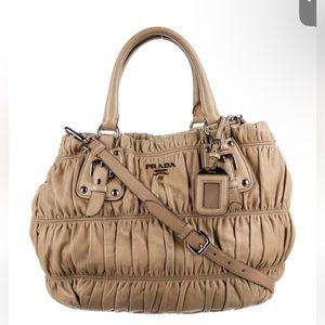 Beige Prada purse